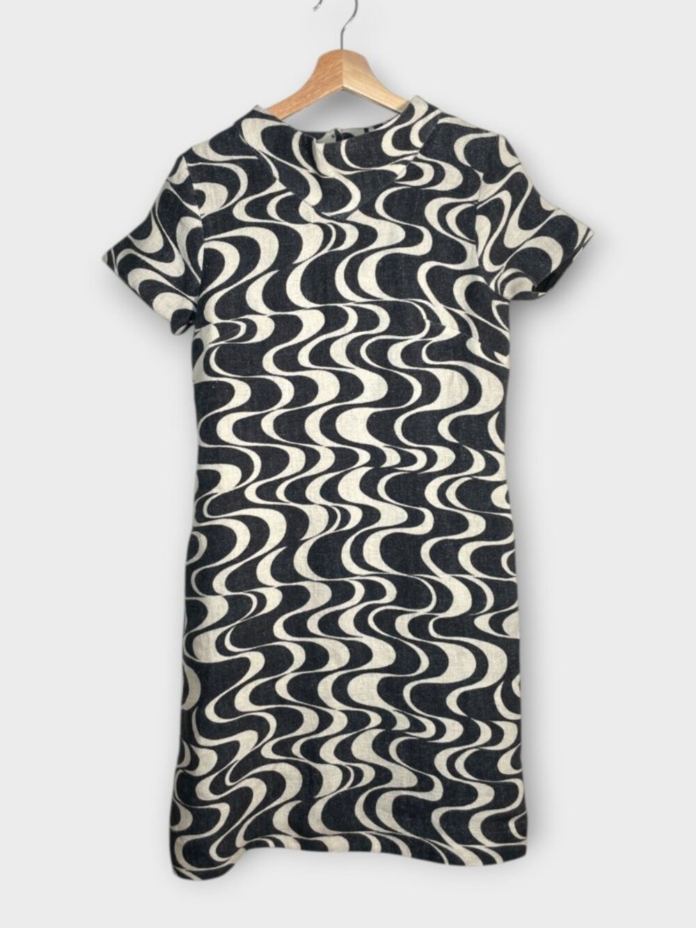 Frances Valentine Becca Shift Dress S Linen Lined Pockets NWT - Picture 2 of 11